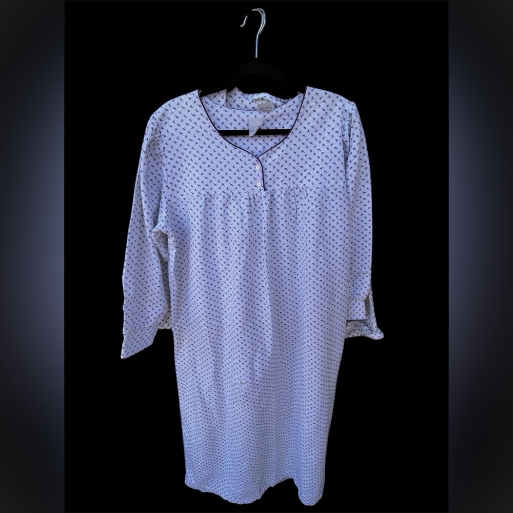 Carole women’s victorian/prarie long cotton white night gown set w/robe